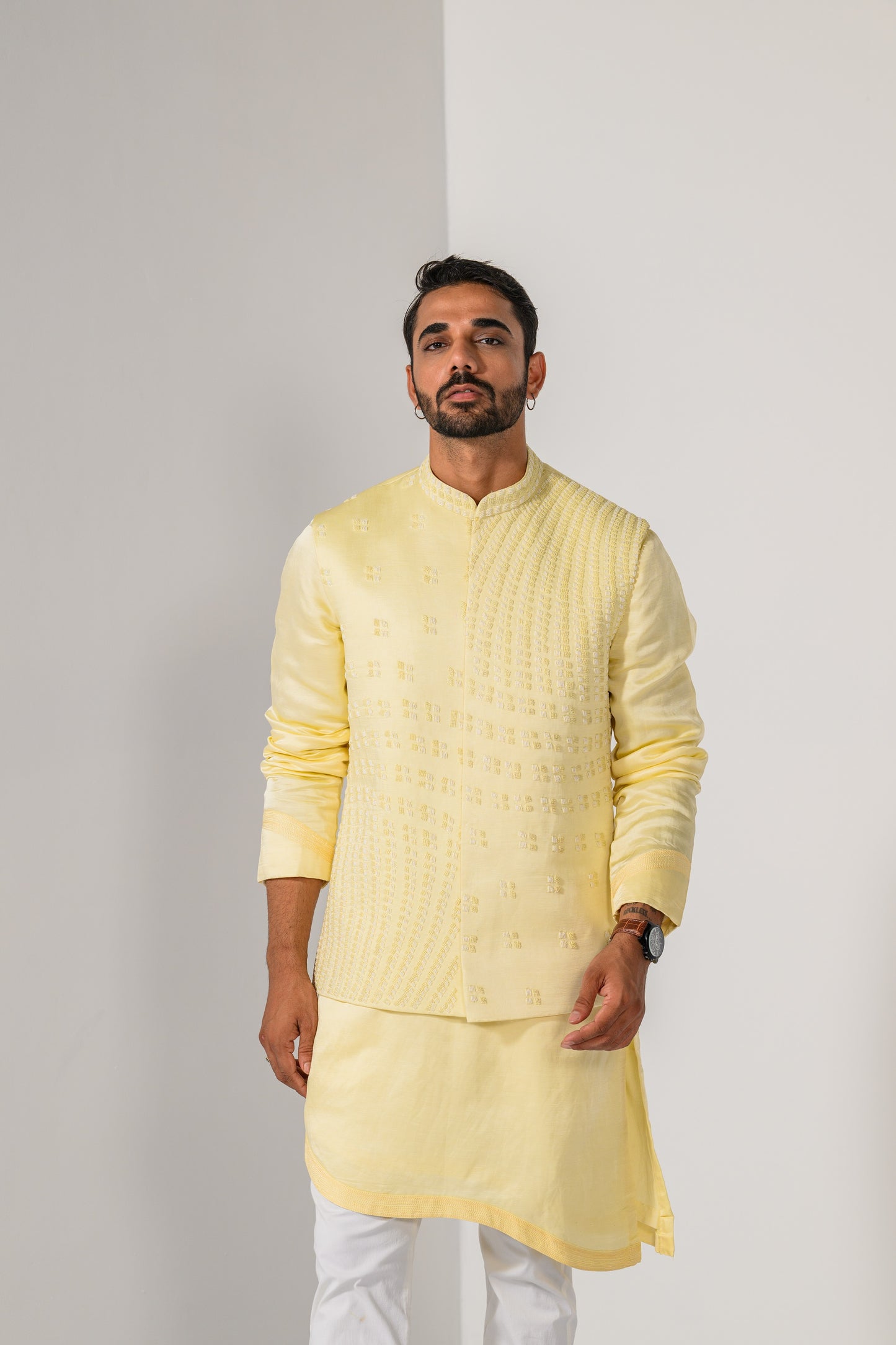 RADIANT SUNBURST NEHRU KURTA  SET