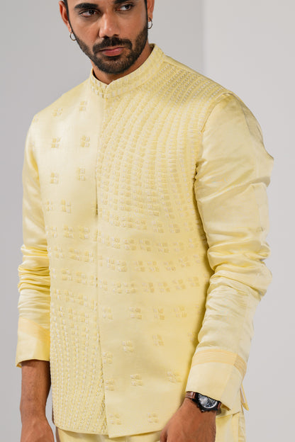 RADIANT SUNBURST NEHRU KURTA  SET