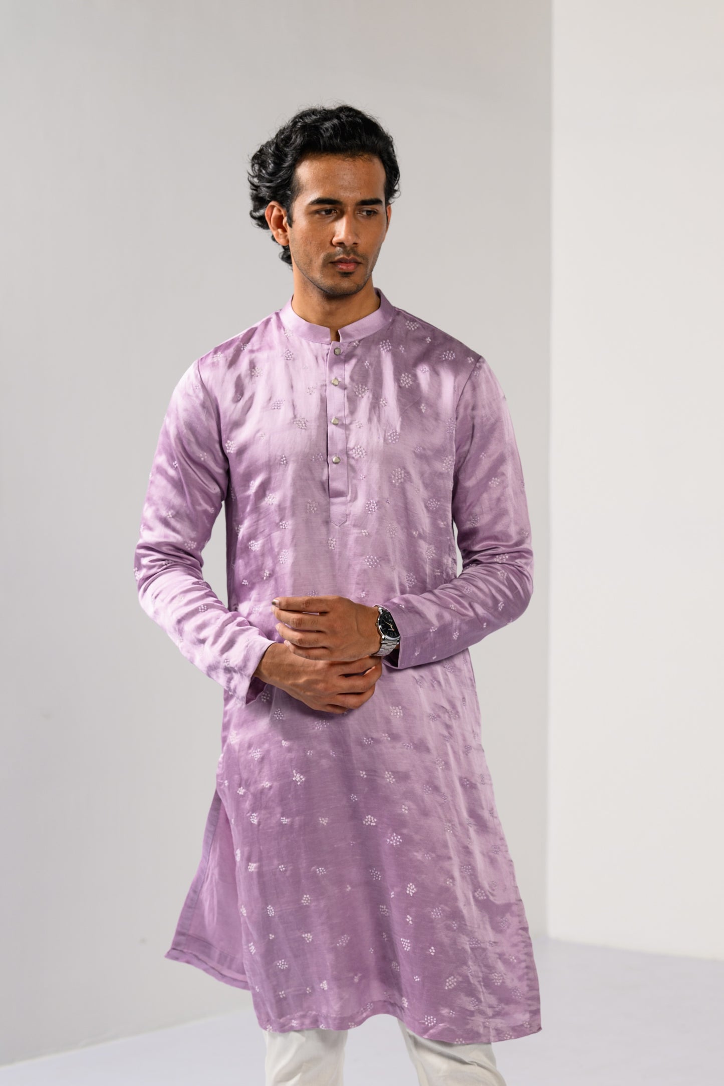 LILAC OMBRE NEHRU KURTA  SET