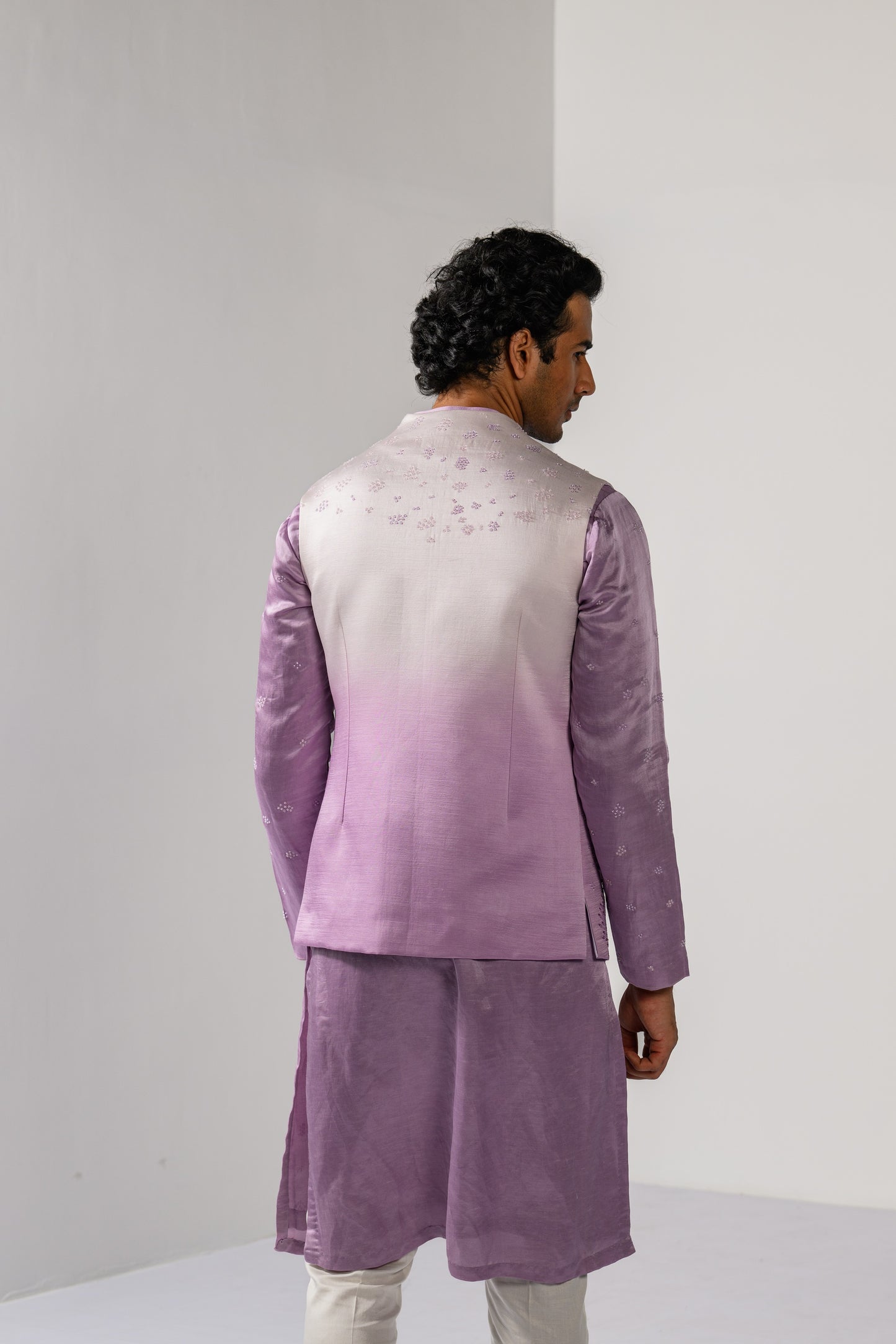 LILAC OMBRE NEHRU KURTA  SET