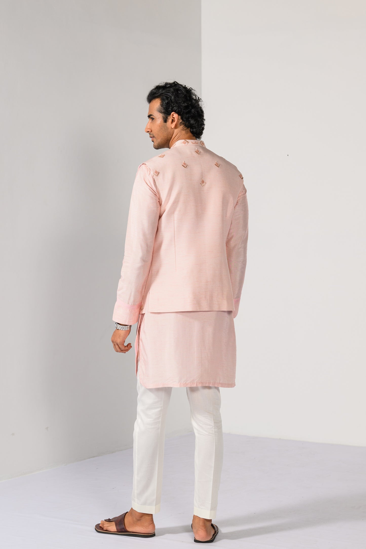 BLUSH BUTTA NEHRU KURTA  SET