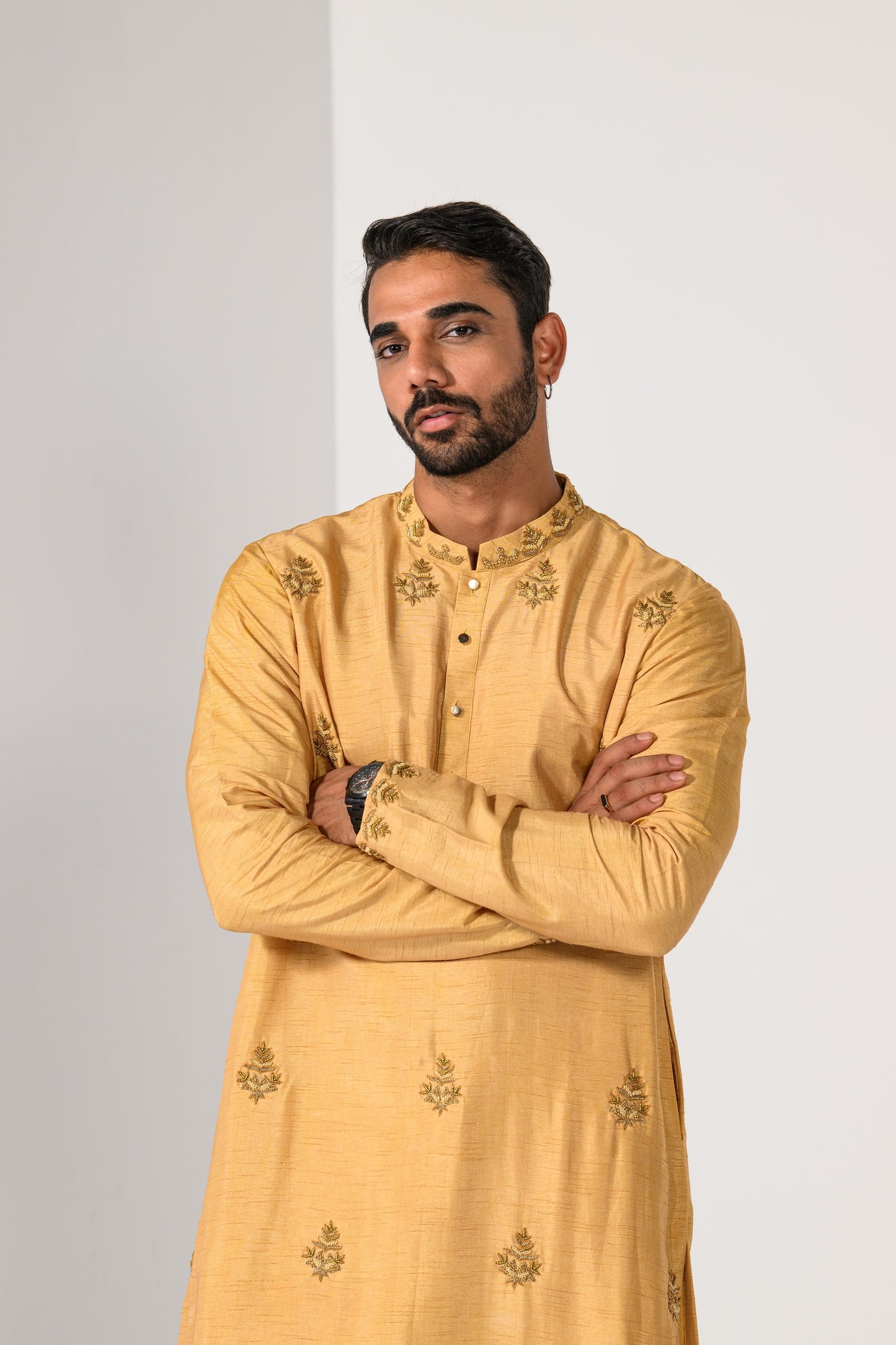 GOLDEN BUTTA KURTA SET