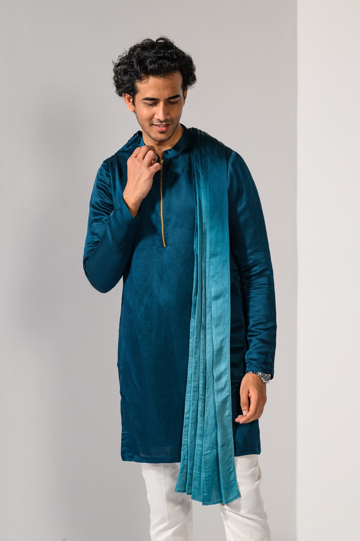 TEAL TRANSITION KURTA SET