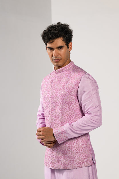 FLORAL CHARM NEHRU KURTA  SET