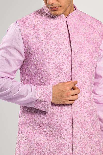 FLORAL CHARM NEHRU KURTA  SET