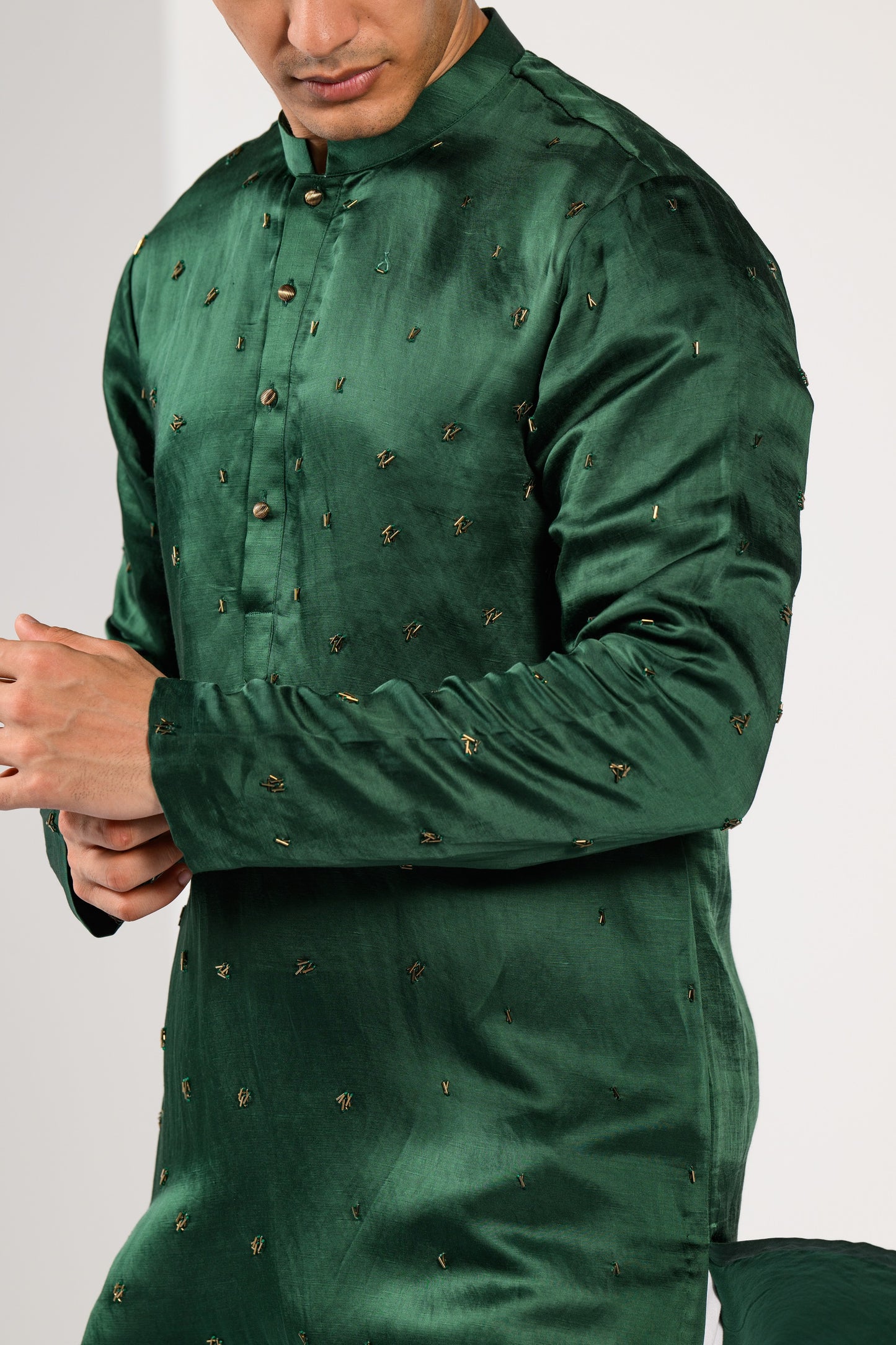 EMERALD GREEN KURTA SET