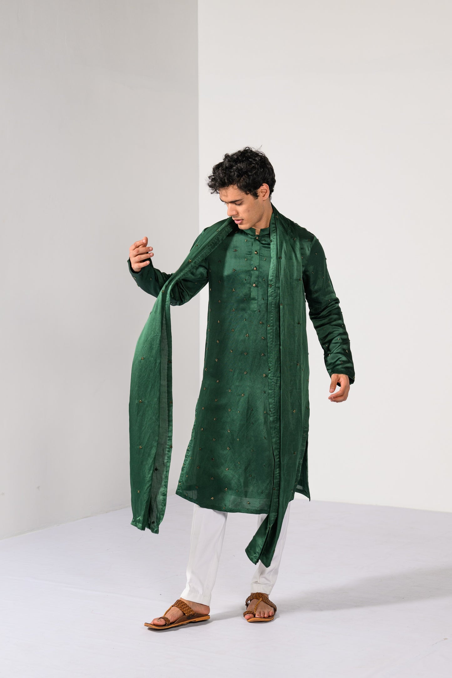 EMERALD GREEN KURTA SET