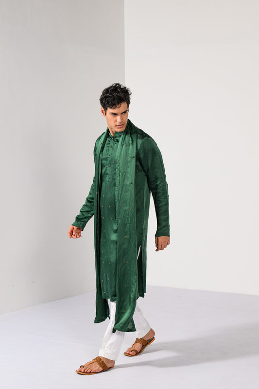 EMERALD GREEN KURTA SET