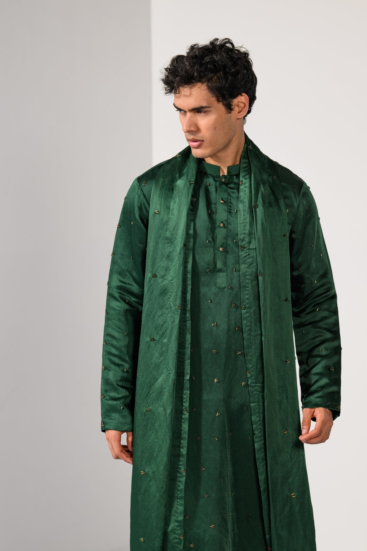 EMERALD GREEN KURTA SET
