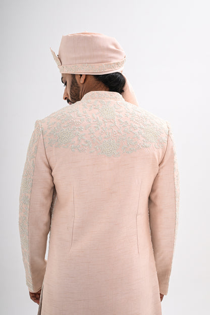 BLUSH PINK SHERWANI SET
