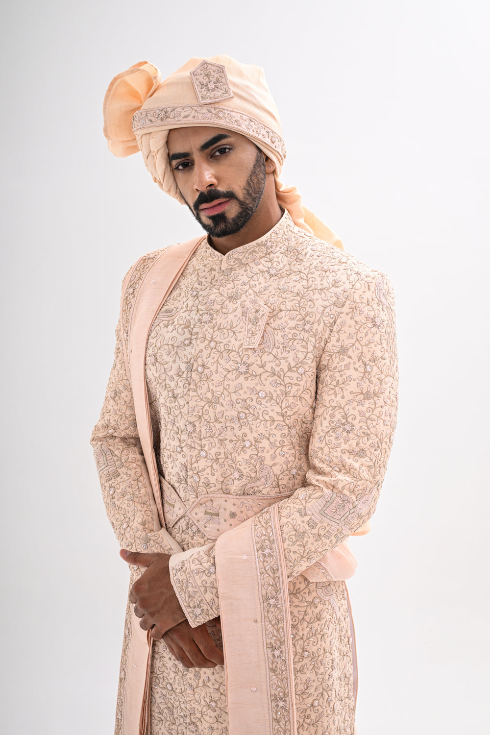 PEACH DORI SHERWANI SET