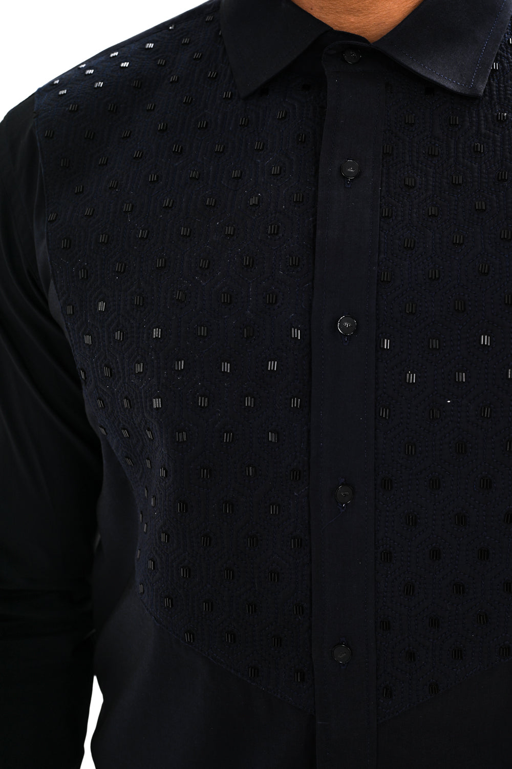 MIDNIGHT BLUE  QUILTED SHIRT