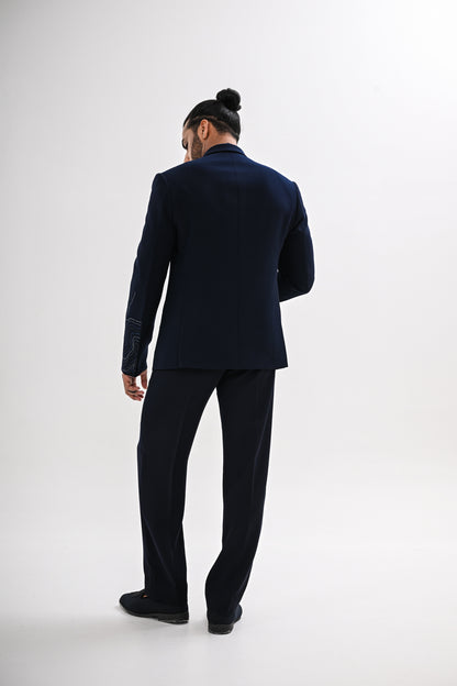 NAVY WAVES TUXEDO SET