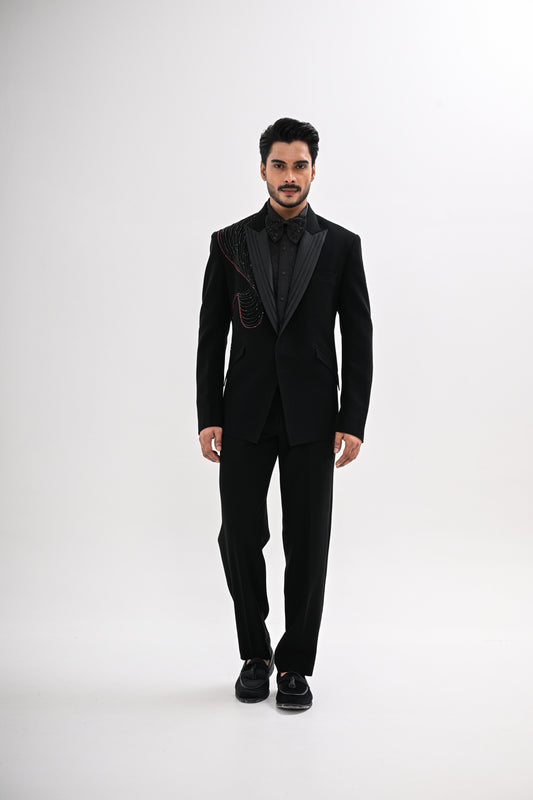 BLACK COSMIC TUXEDO SET