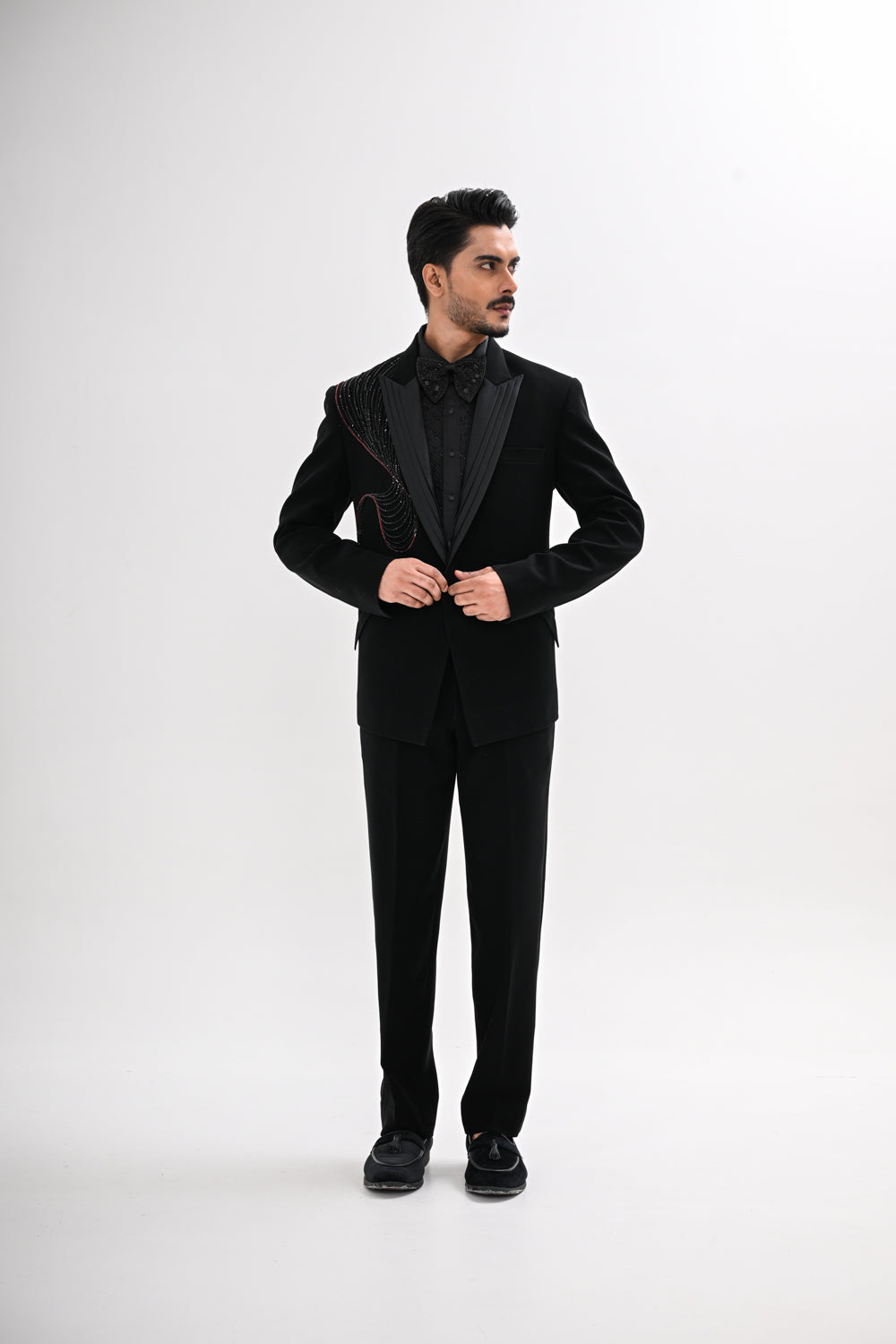 BLACK COSMIC TUXEDO SET