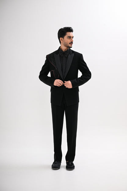BLACK COSMIC TUXEDO SET