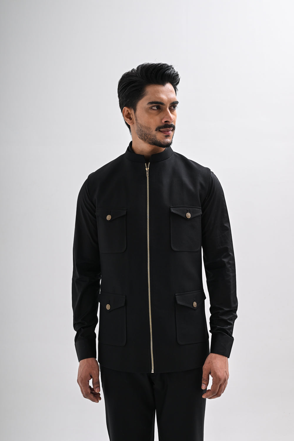 BLACK CLASSIC NEHRU JACKET