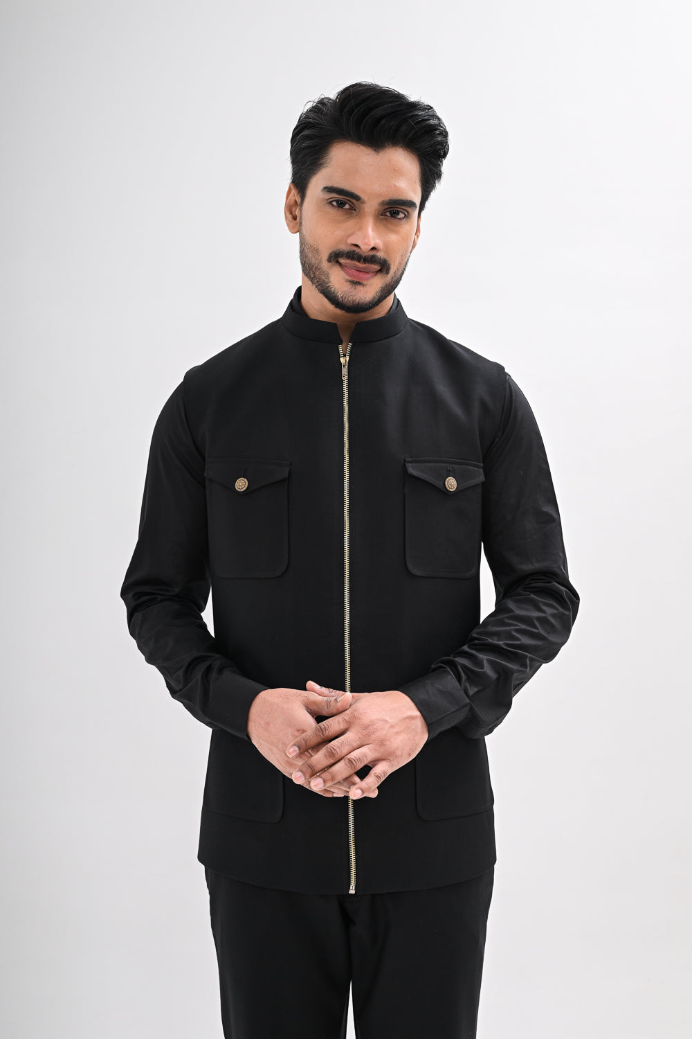 BLACK CLASSIC NEHRU JACKET