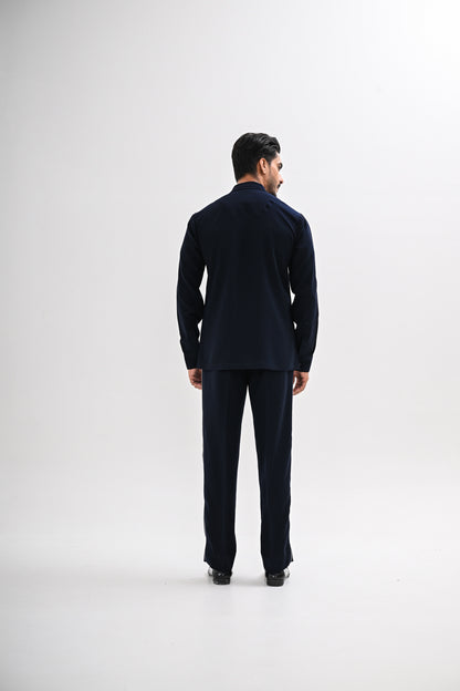 NAVY BLUE CORDED CO-ORD SET