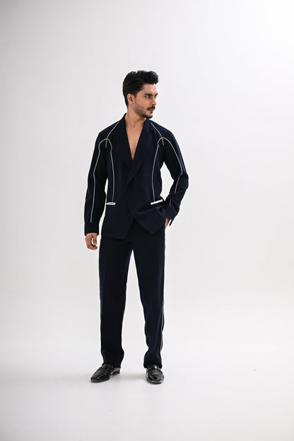 NAVY BLUE CORDED CO-ORD SET