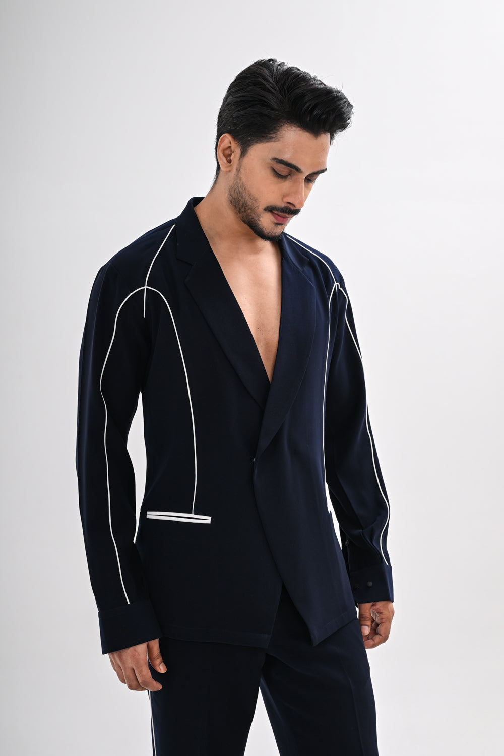 NAVY BLUE CORDED CO-ORD SET