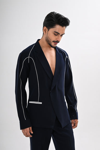 NAVY BLUE CORDED CO-ORD SET