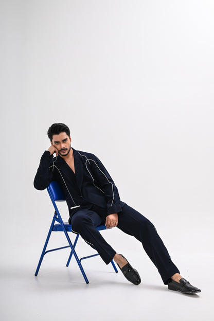 NAVY BLUE CORDED CO-ORD SET