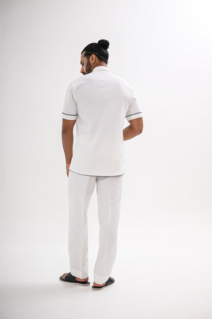 WHITE CORDED CO-ORD SET