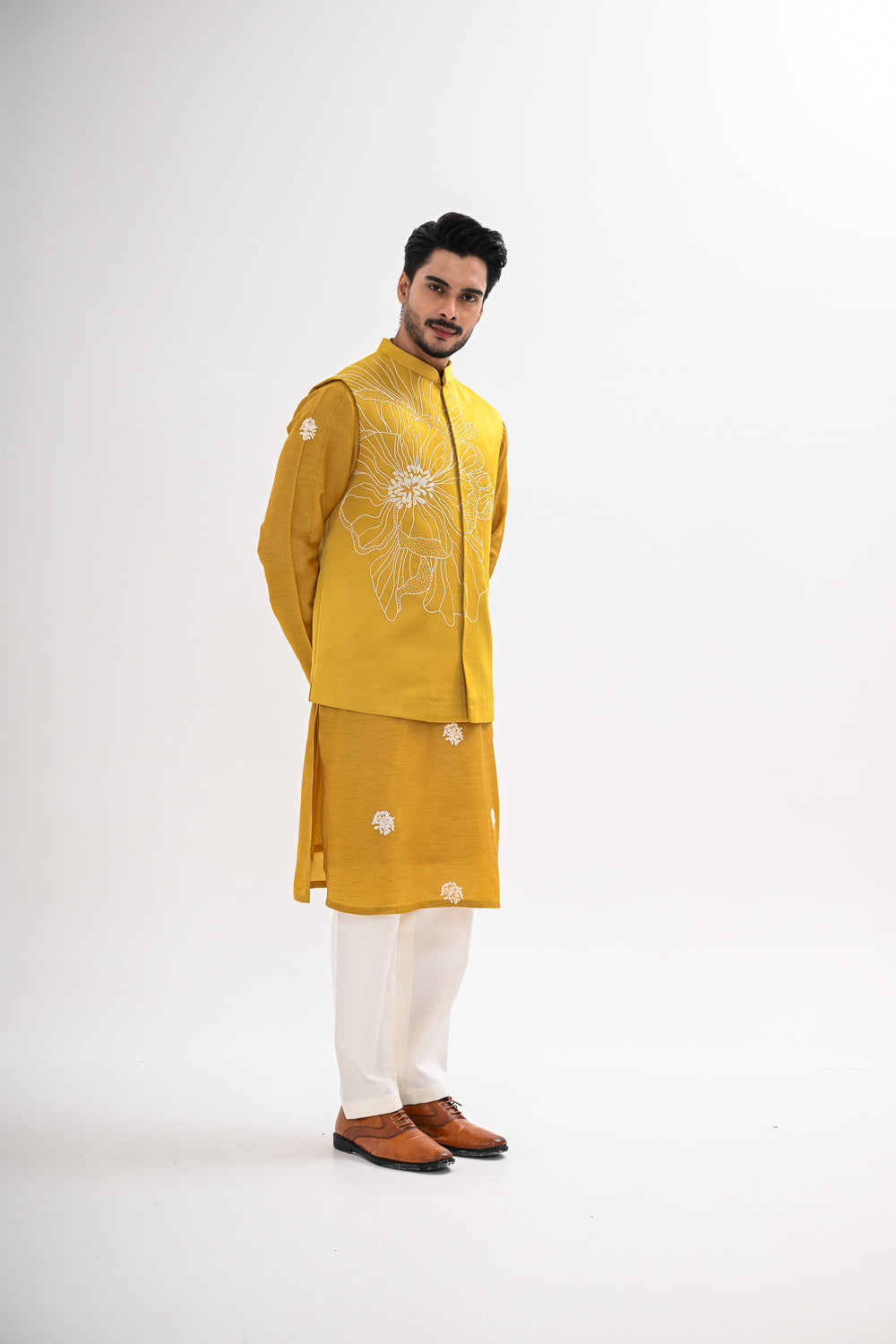 MARIGOLD MUSE NEHRU JACKET SET
