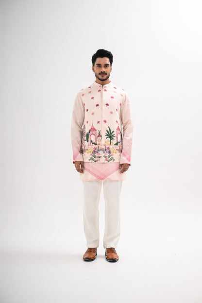 GULABI NAGRI NEHRU JACKET SET