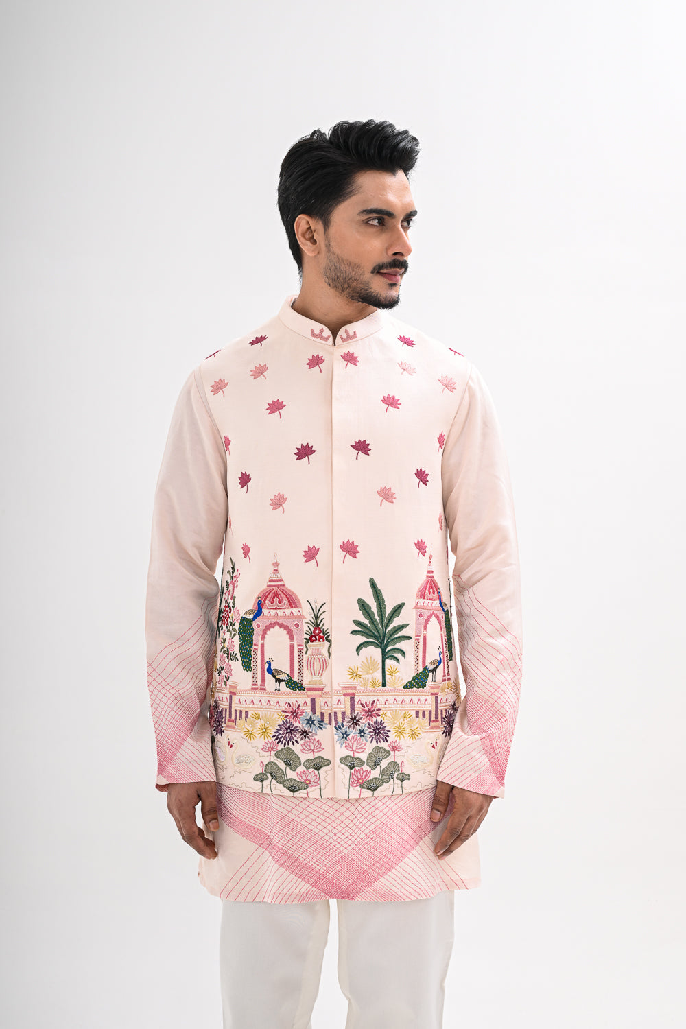 GULABI NAGRI NEHRU JACKET SET