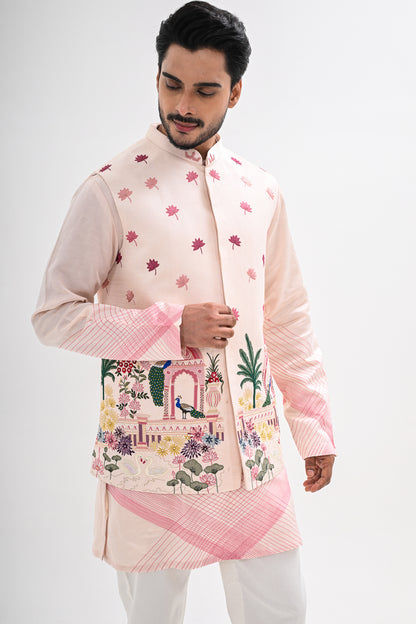 GULABI NAGRI NEHRU JACKET SET