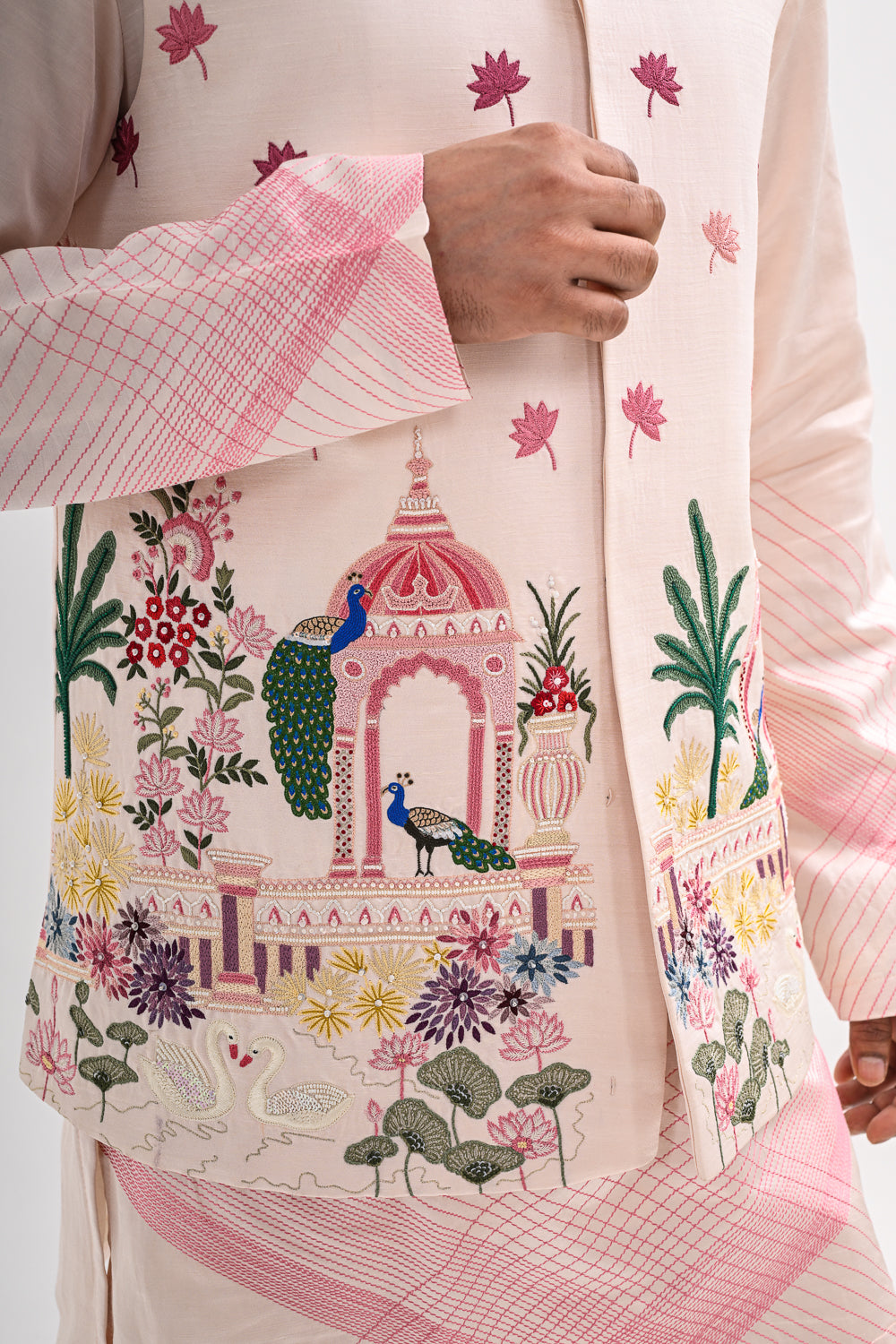 GULABI NAGRI NEHRU JACKET SET
