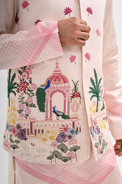 GULABI NAGRI NEHRU JACKET SET