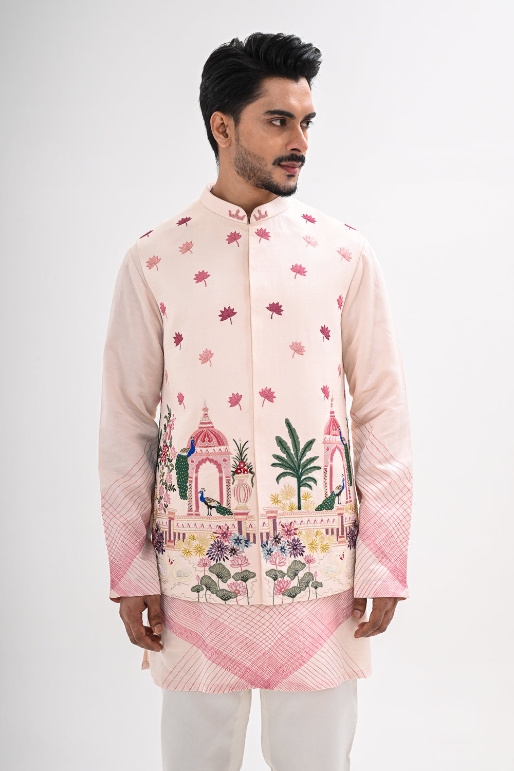 GULABI NAGRI NEHRU JACKET SET