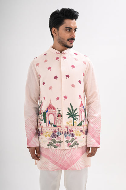 GULABI NAGRI NEHRU JACKET SET