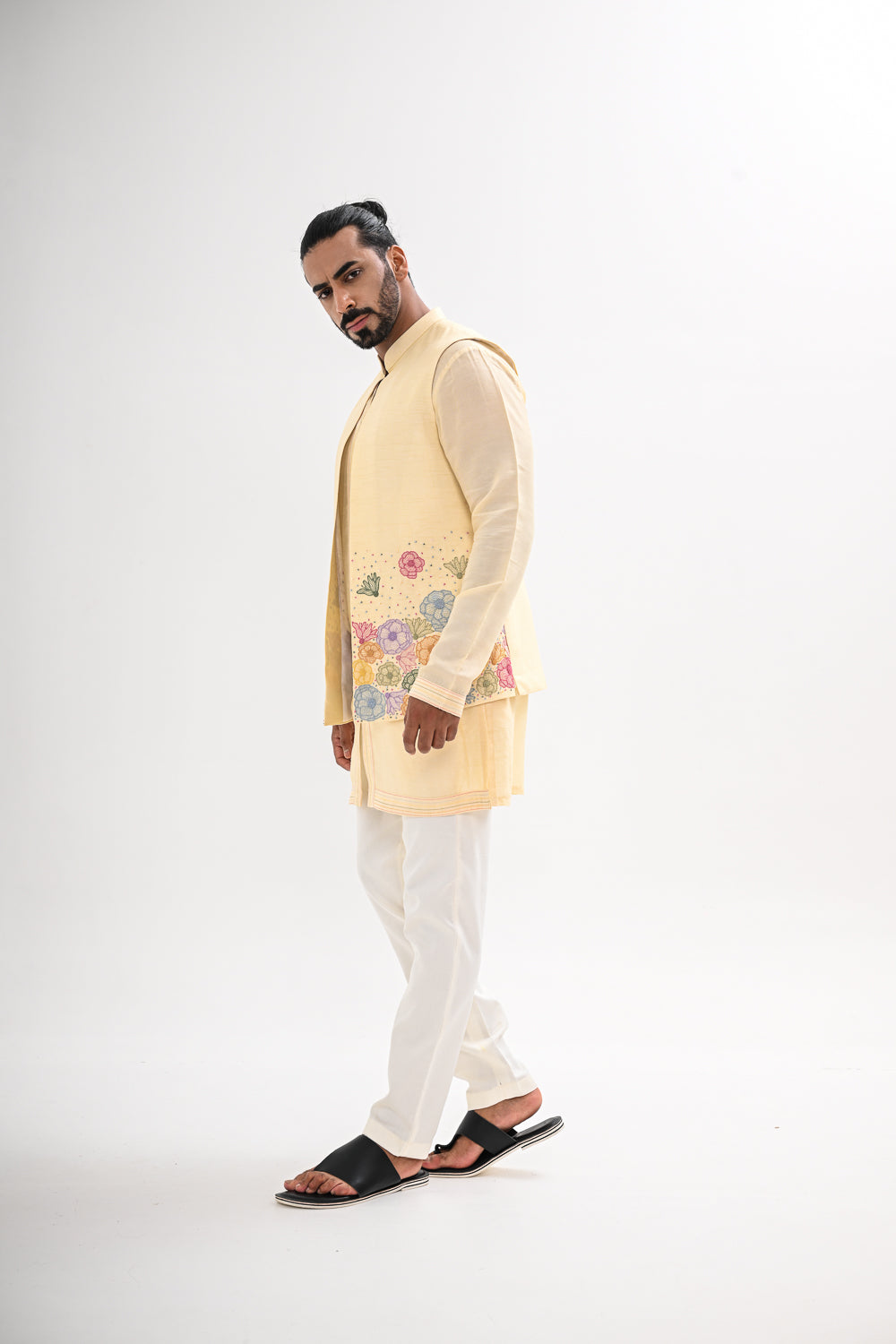 MINIMAL BLOOM NEHRU JACKET SET