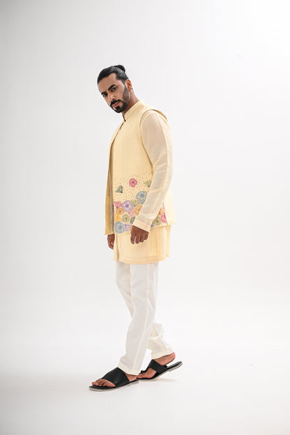 MINIMAL BLOOM NEHRU JACKET SET