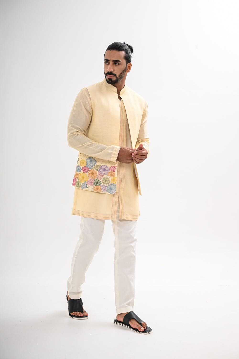 MINIMAL BLOOM NEHRU JACKET SET