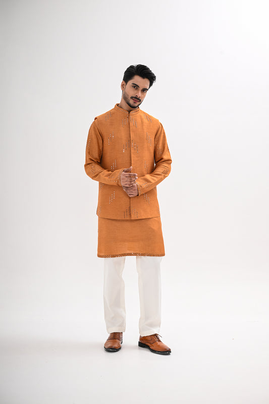 TARAANG MUSTARD NEHRU JACKET SET