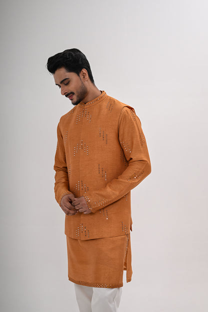 TARAANG MUSTARD NEHRU JACKET SET