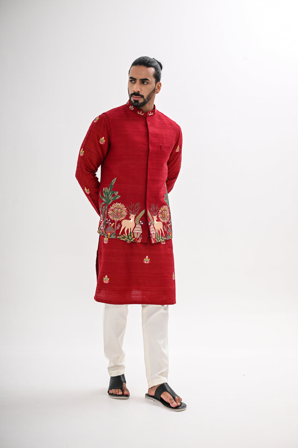 LAAL AANGAN NEHRU JACKET SET