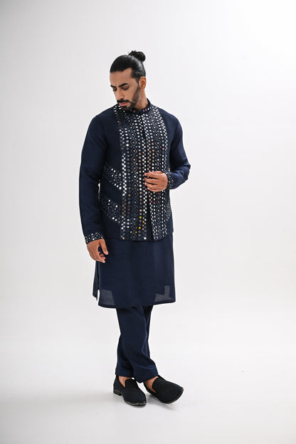 SHEESH MAHAL NEHRU JACKET SET