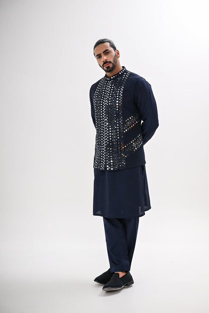SHEESH MAHAL NEHRU JACKET SET
