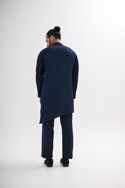 INDIGO BLOOM BANDHGALA SET