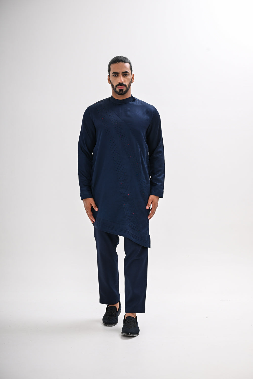 INDIGO BLOOM BANDHGALA SET