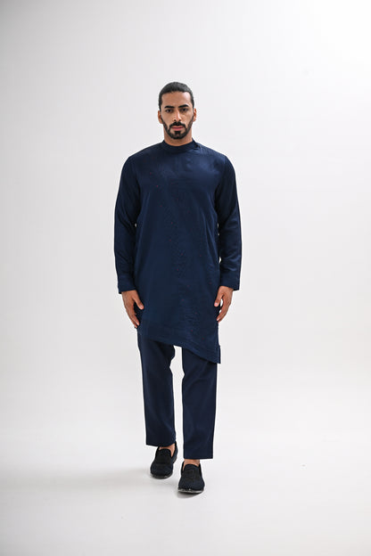 INDIGO BLOOM BANDHGALA SET