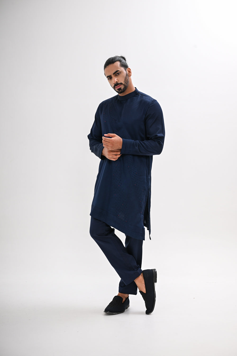 INDIGO BLOOM BANDHGALA SET